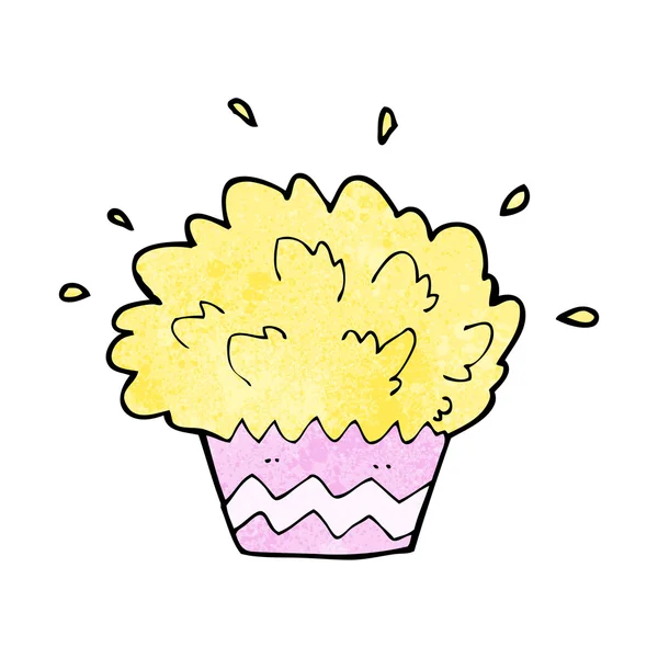 Cartoon exploderande cupcake — Stock vektor