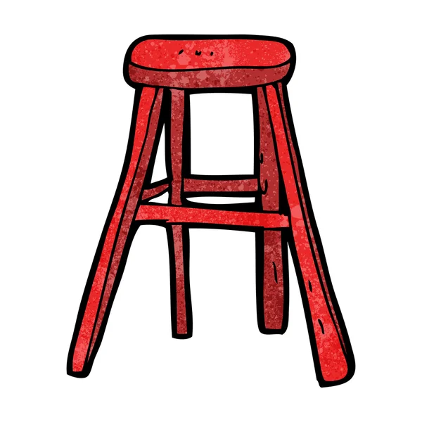 Tabouret en bois dessin animé — Image vectorielle