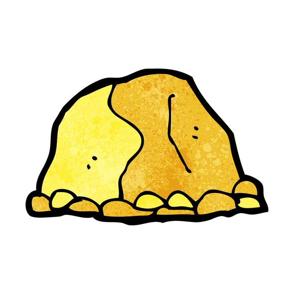 Desenho animado pepita de ouro — Vetor de Stock