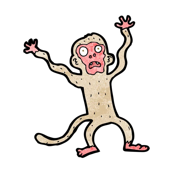 Cartoon frightened monkey — Stock Vector