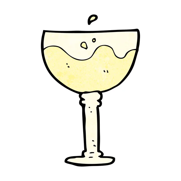 Verre de dessin animé de vin — Image vectorielle