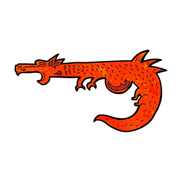Cartoon medeltida dragon — Stock vektor