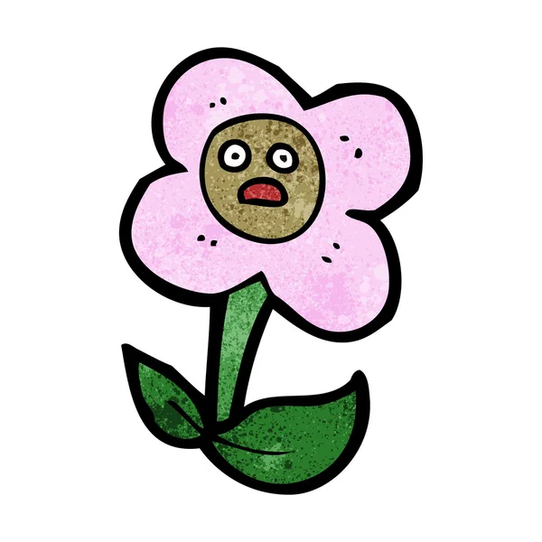 yüzü olan çizgi film çiçek