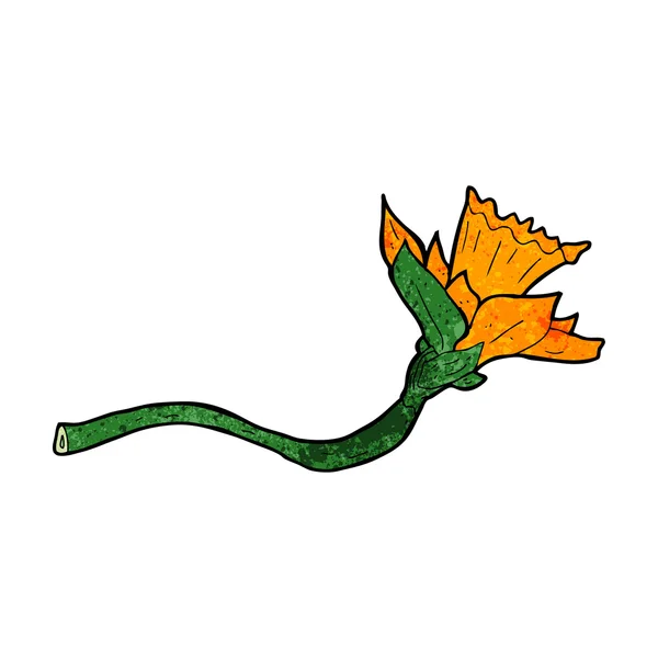 Flor de narciso de dibujos animados — Vector de stock