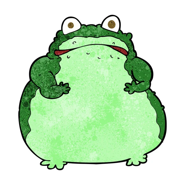 Cartoon fat frog — Stock Vector