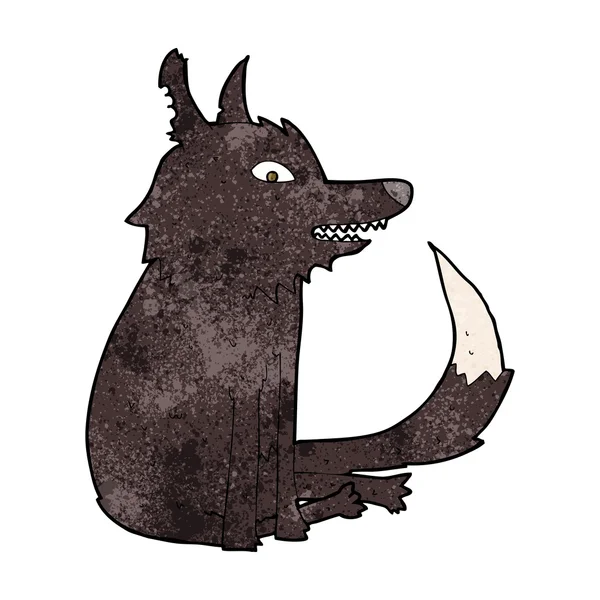 Мультяшный волк сидит — стоковый вектор