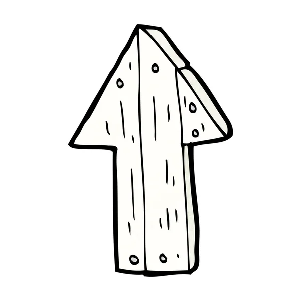 Cartoon wooden direction arrow — Stock Vector