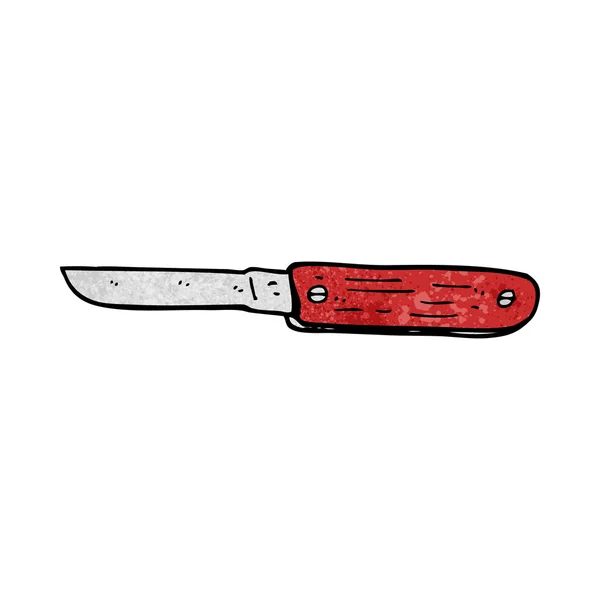 Coltello pieghevole Cartoon — Vettoriale Stock