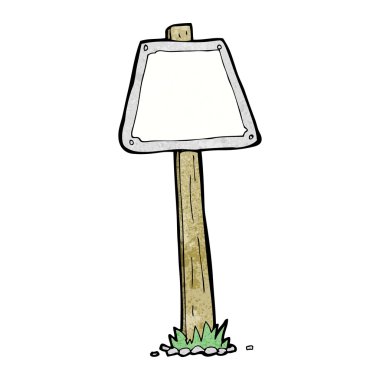 yol işareti karikatür
