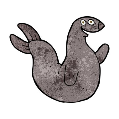 karikatür mutlu mühür