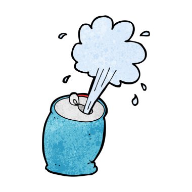 karikatür gazoz kutusu.