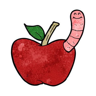 solucanlı çizgi film elması