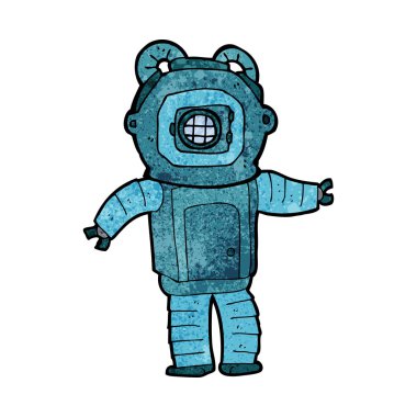 çizgi film derin deniz dalgıcı 