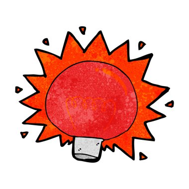 yanıp sönen kırmızı ışık ampul cartoon