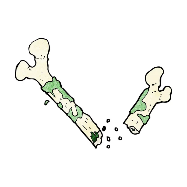 Gross broken bone cartoon — Stock Vector