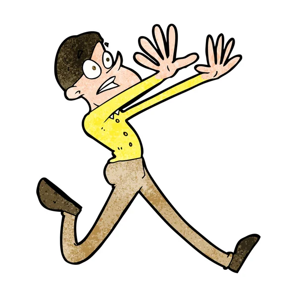 Cartoon man running away — Stock Vector