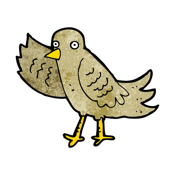 Karikatur winkender Vogel — Stockvektor