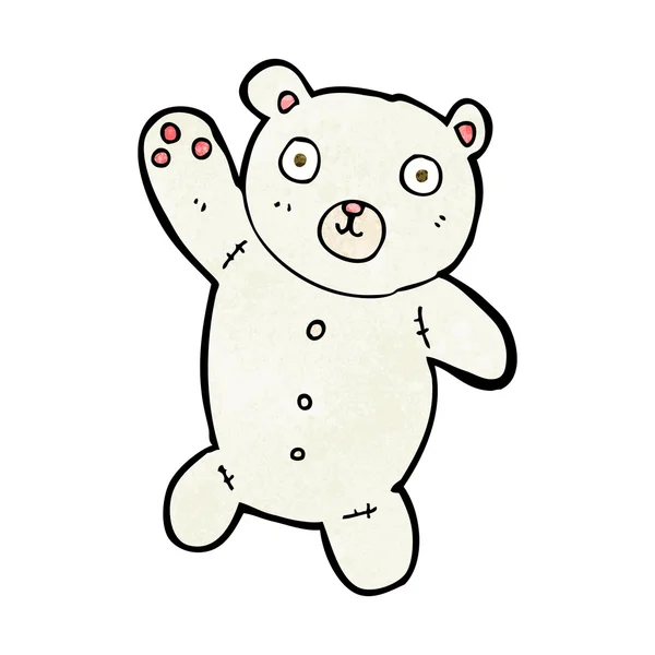Dessin animé ours en peluche polaire mignon — Image vectorielle