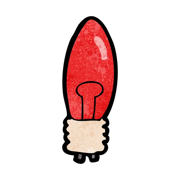 Cartoon lampadina rossa — Vettoriale Stock