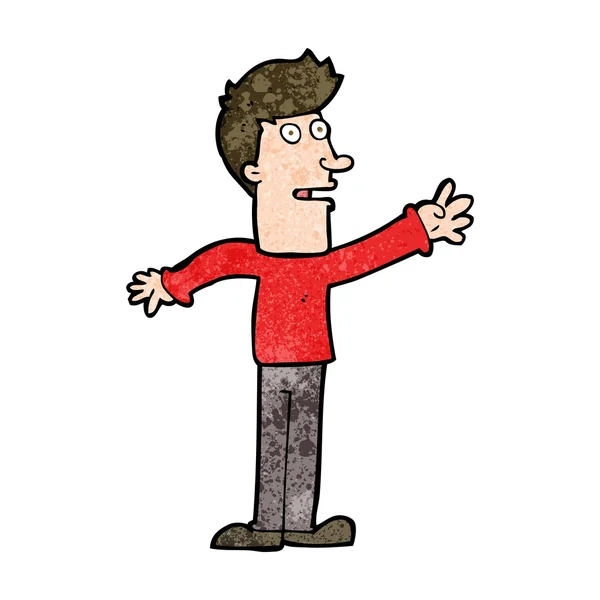 Cartoon man bereiken — Stockvector