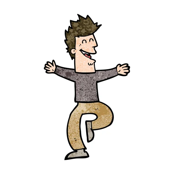 Cartoon laughing man — Stockvector