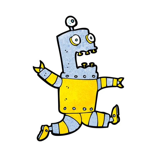 Cartoon livrädd robot — Stock vektor