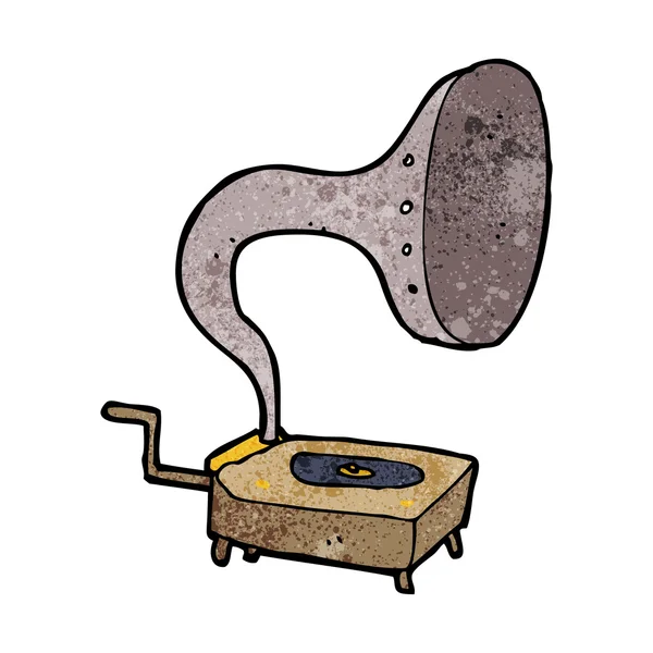 Cartoon grammofoon — Stockvector