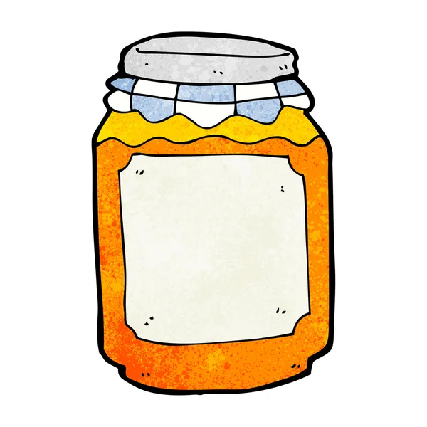 Cartoon jar of marmalade — Stock Vector
