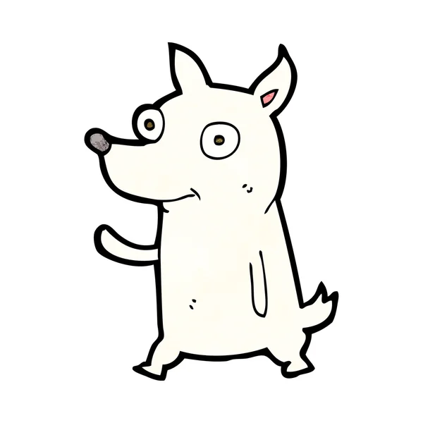 Dibujos animados pequeño perro ondeando — Archivo Imágenes Vectoriales
