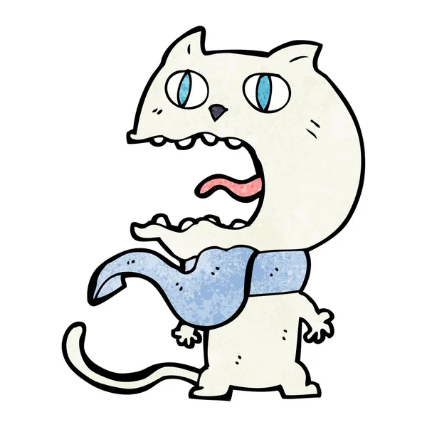 Karikatur verängstigte Katze — Stockvektor