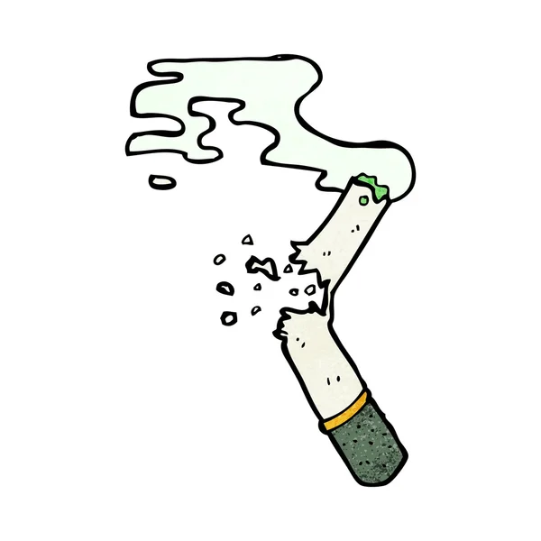 Cartoon cigarro de maconha quebrado — Vetor de Stock