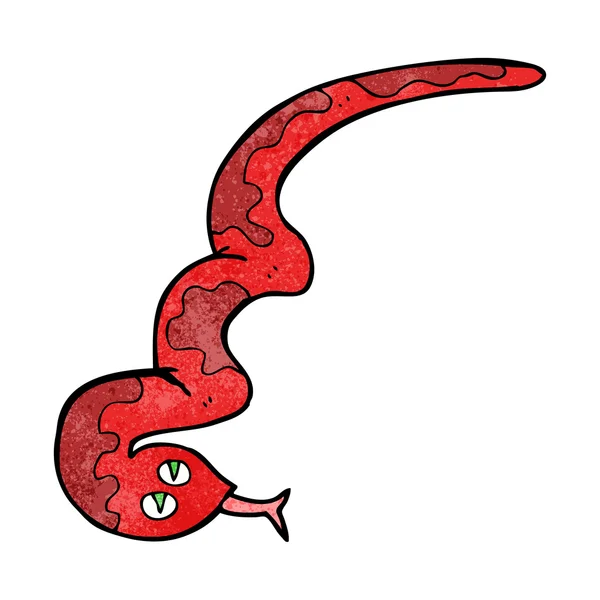 漫画の歯擦音のヘビ — ストックベクタ