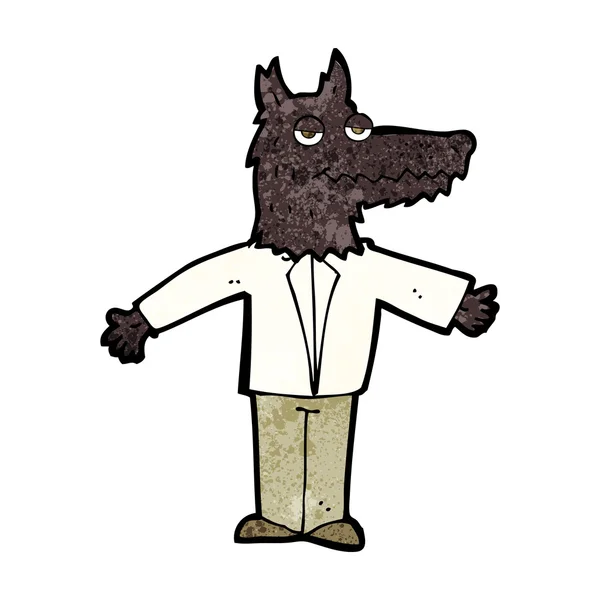 Loup de bande dessinée — Image vectorielle