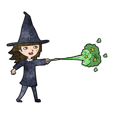Çizgi film cadısı kız büyüsü