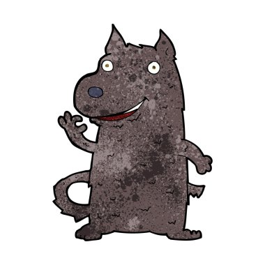 Çizgi film mutlu köpek.