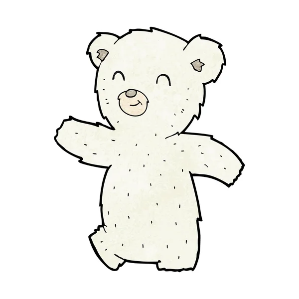 Urso polar bonito desenhos animados — Vetor de Stock