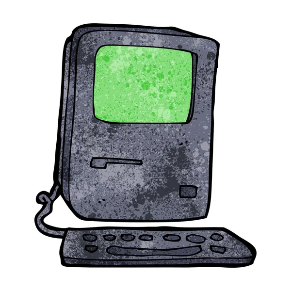 Cartone animato vecchio computer — Vettoriale Stock