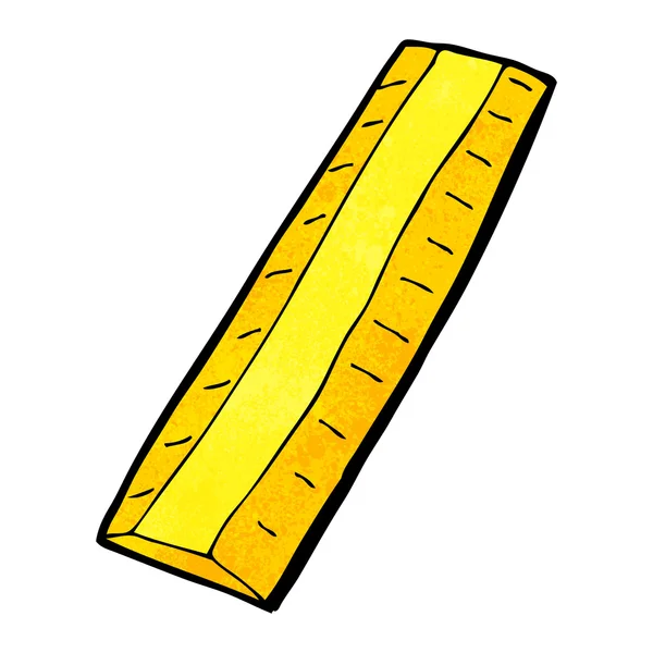 Cartoon wooden ruler — Stock Vector