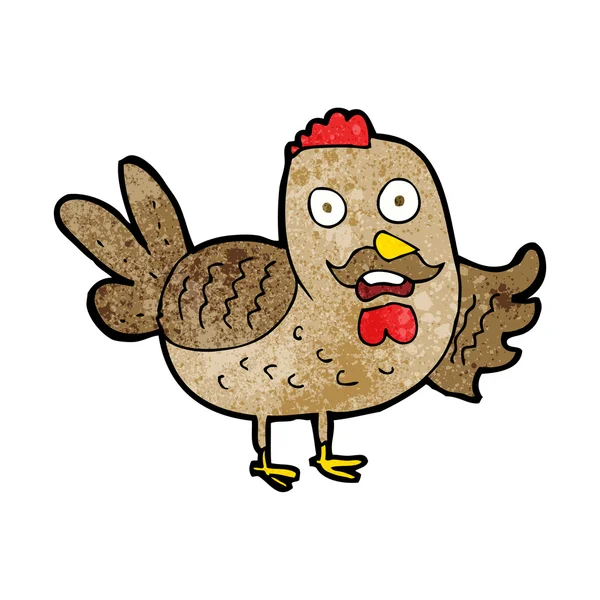 Dibujos animados viejo gallo — Vector de stock