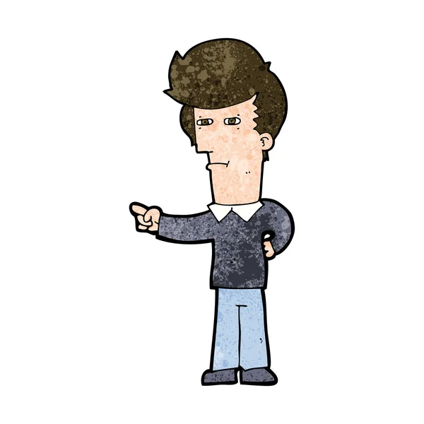 Cartoon man wijzen — Stockvector