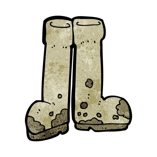 卡通泥泞的靴子 — 图库矢量图片