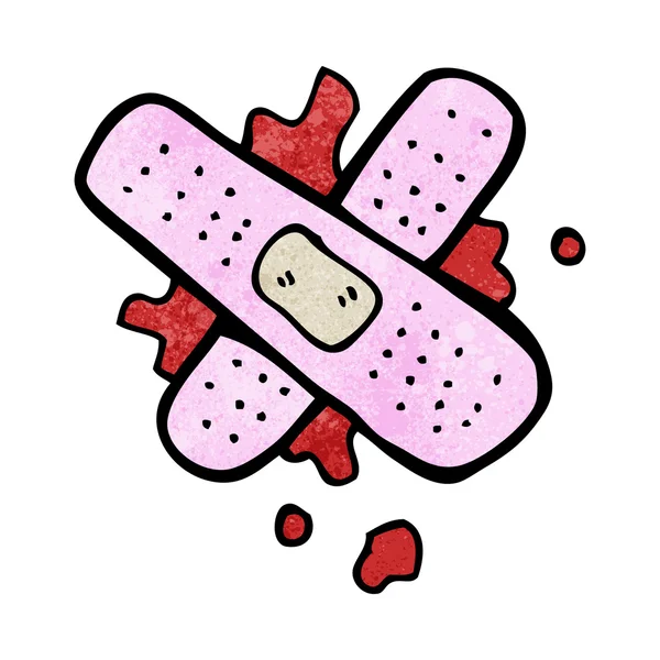 Cartoon bloederige medische gips — Stockvector