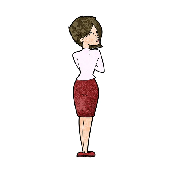 Mujer de negocios de dibujos animados ignorando — Archivo Imágenes Vectoriales