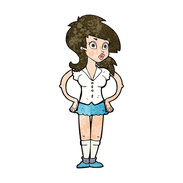 Cartoon mooie vrouw — Stockvector