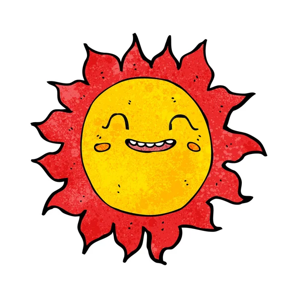 Dessin animé heureux soleil — Image vectorielle