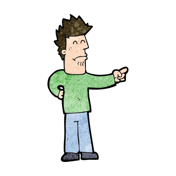 Cartoon man wijzen — Stockvector