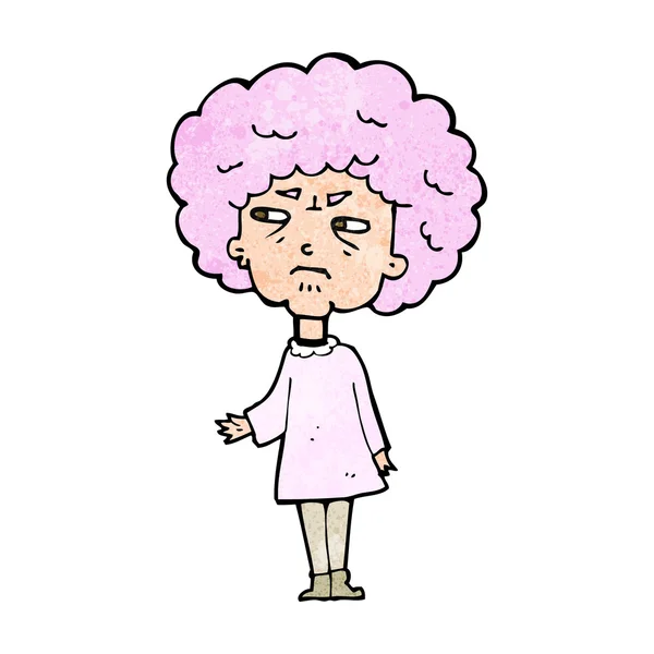 Cartoon old lady — Stock Vector