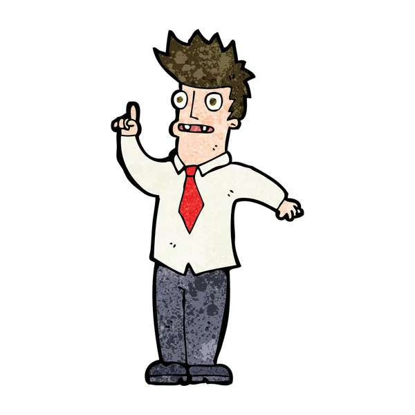 Cartoon man met idee — Stockvector