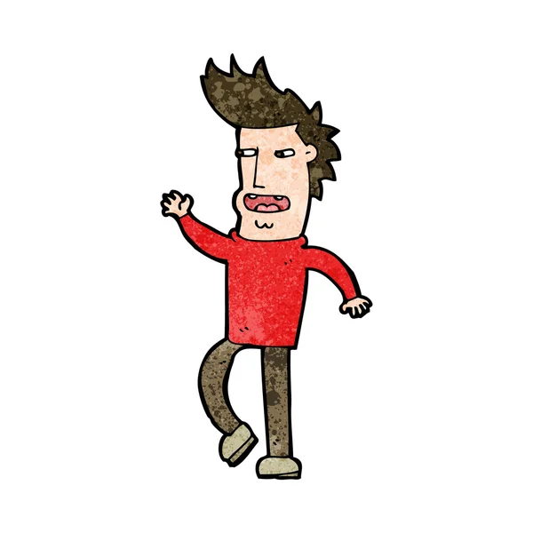 Dessin animé loudmouth homme — Image vectorielle