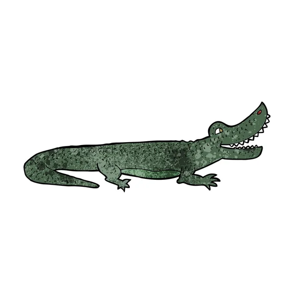 Dibujos animados cocodrilo feliz — Vector de stock